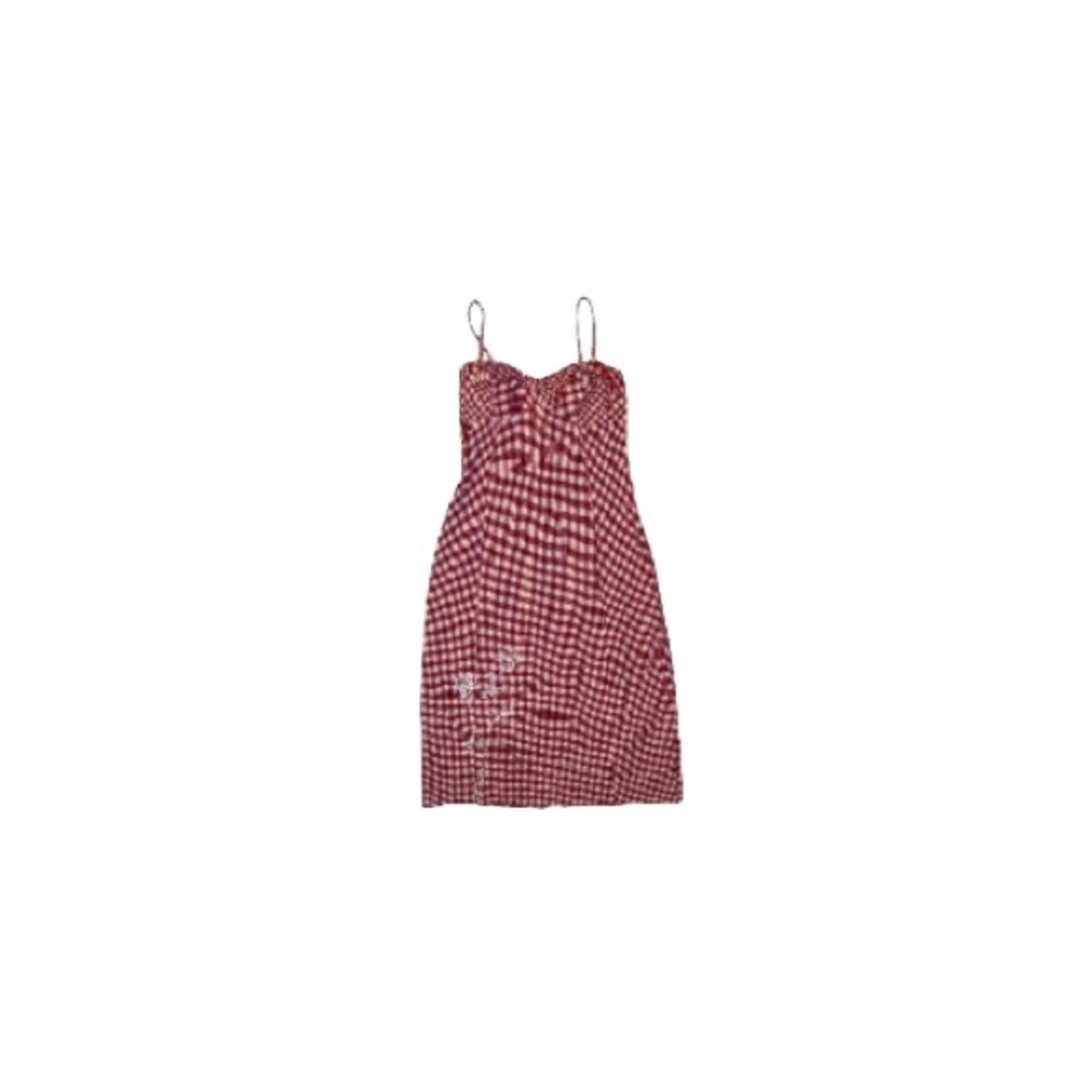 Rampage Red and White Gingham Pattern Stretchy Dress - Women’s Size 3